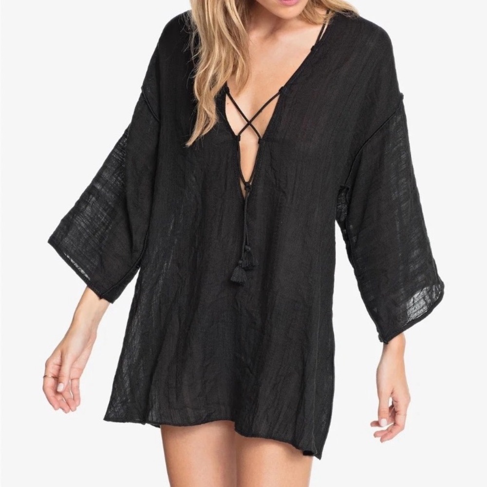 Robin Piccone Michelle Tunic Swim Coverup in Black Size Small